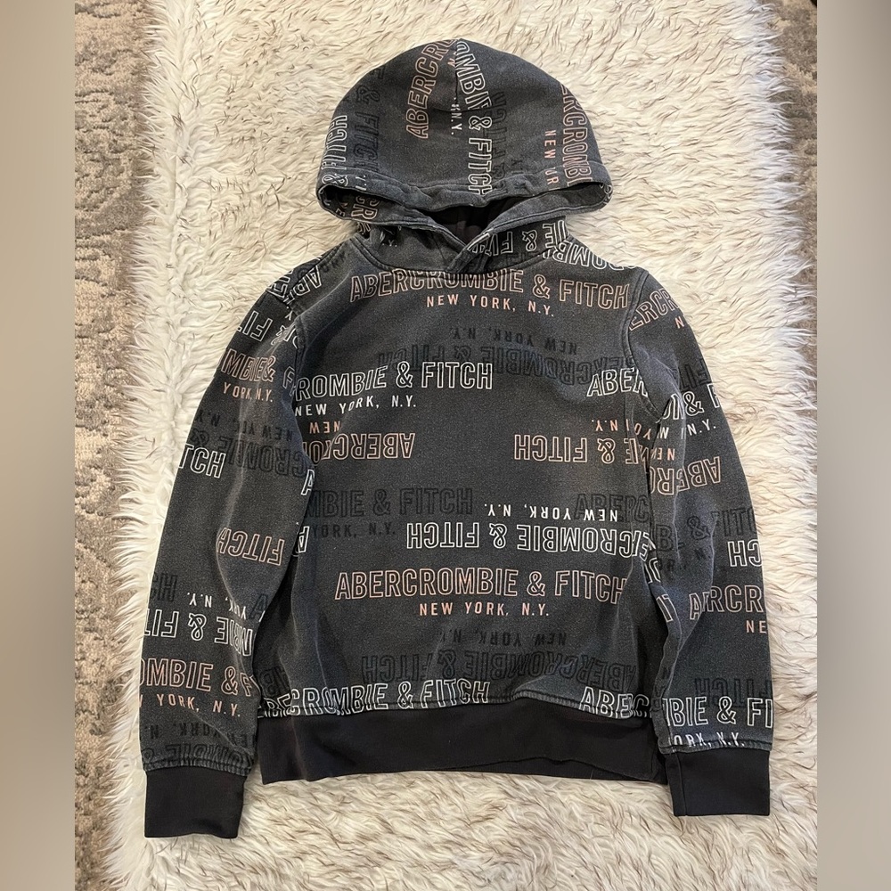 Abercrombie Kids Hoodie Sweatshirt - Logo - Boys 9/10